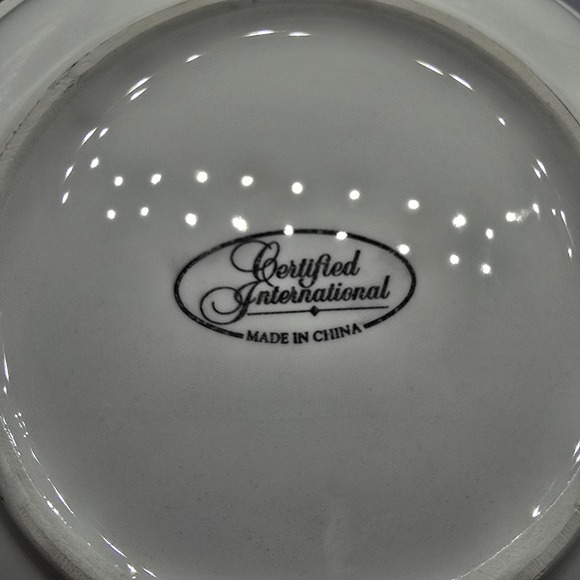 Certified International 8.5" Pasta Salad Bowl Pink Blue Flowers Floral Botanical - Picture 7 of 8